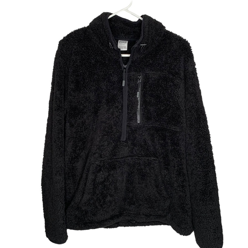 Sold Victorias Secret PINK Fleece Sherpa Pullover Pocket Hoodie Size Medium